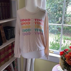 Juniors Good Times Rainbow Boutique Sweater Size Small